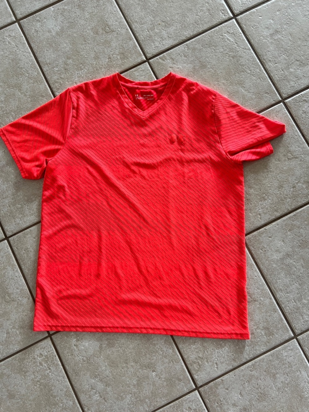 Under Armour Men's Bright orange  V-Neck Athletic Tee